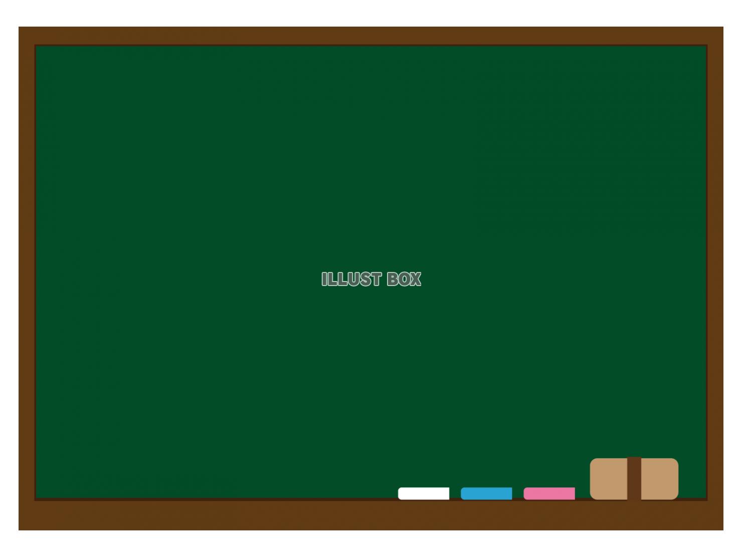 シンプルな黒板のフレーム風イラスト（緑）