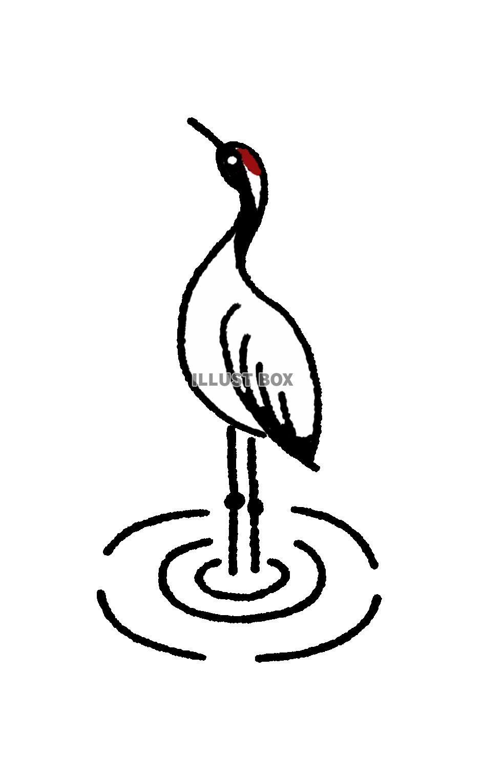 シンプルな鶴のイラスト