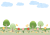 かわいい春の風景（雲あり）