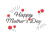 母の日のカーネーションとお洒落な文字