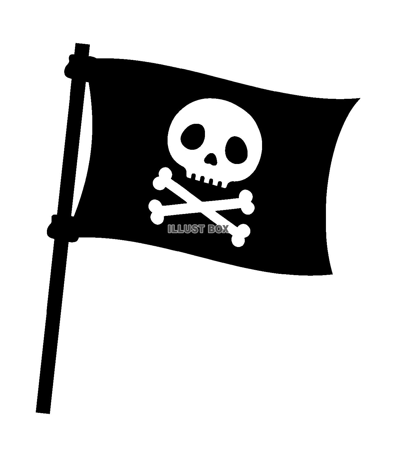 海賊旗のシルエット