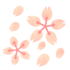 さくらと花びら　透過png