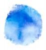 水彩の丸い背景（ブルー）