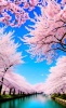 桜の風景イラスト