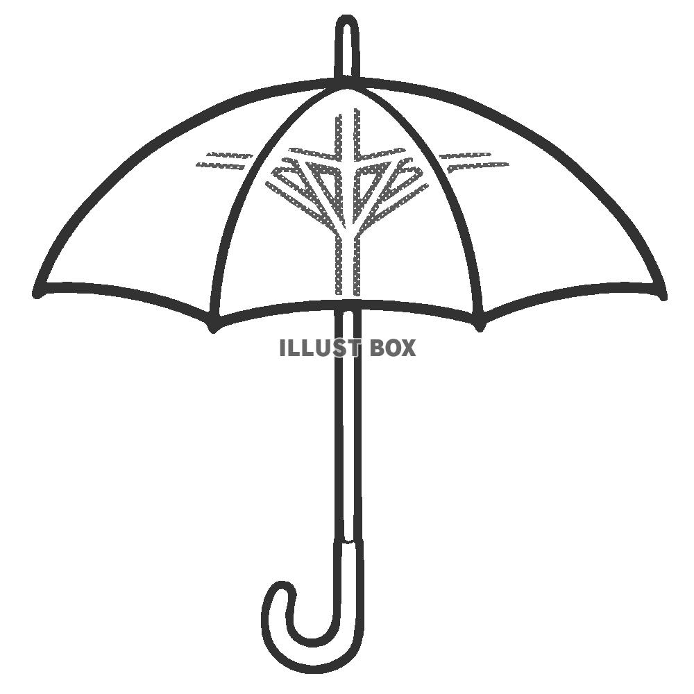 ビニール傘の線画