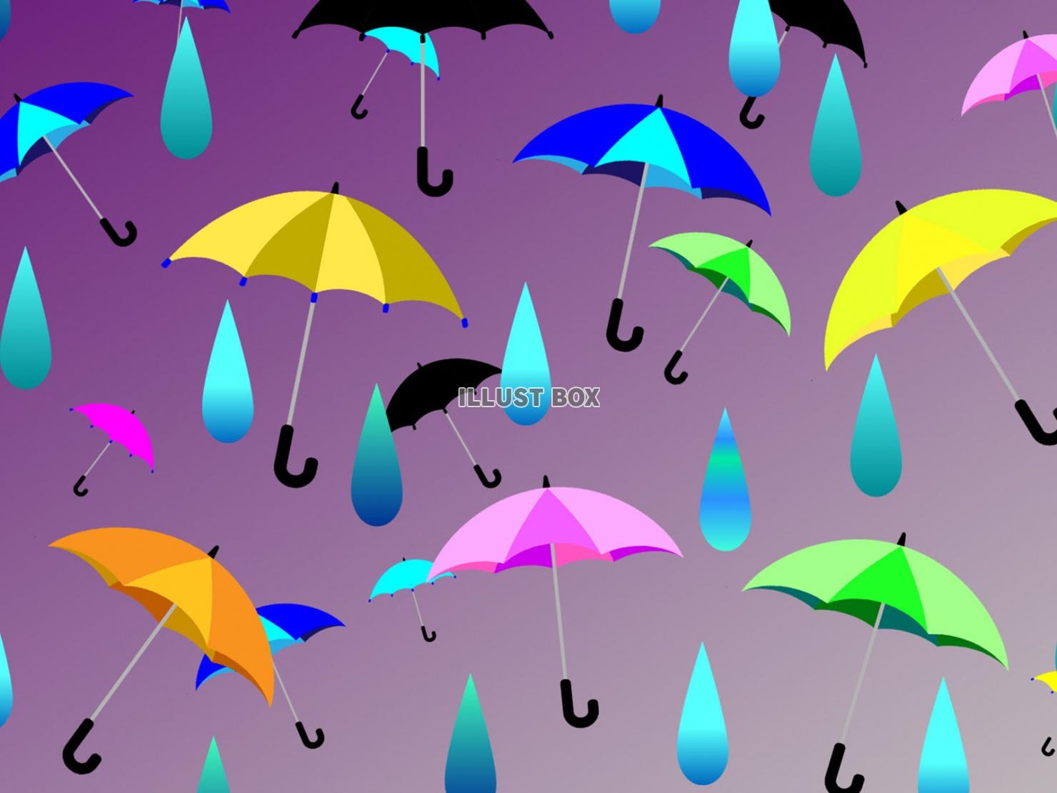 「雨降り風景」デザイン素材_03