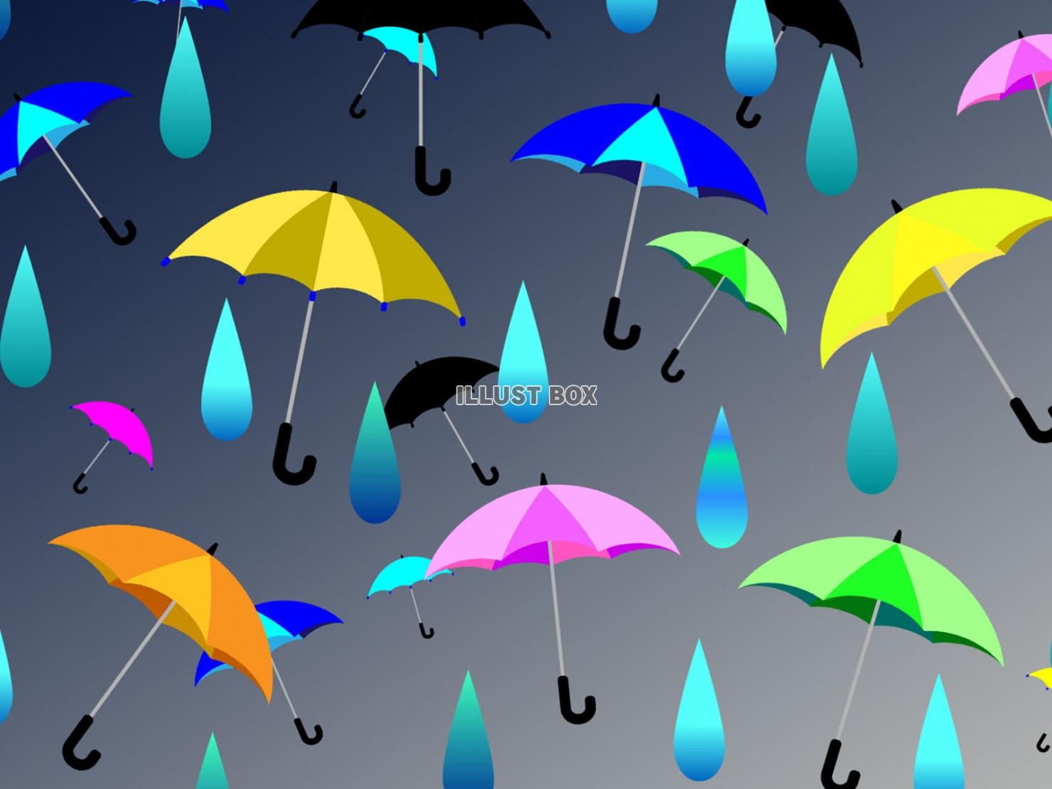 「雨降り風景」デザイン素材_05
