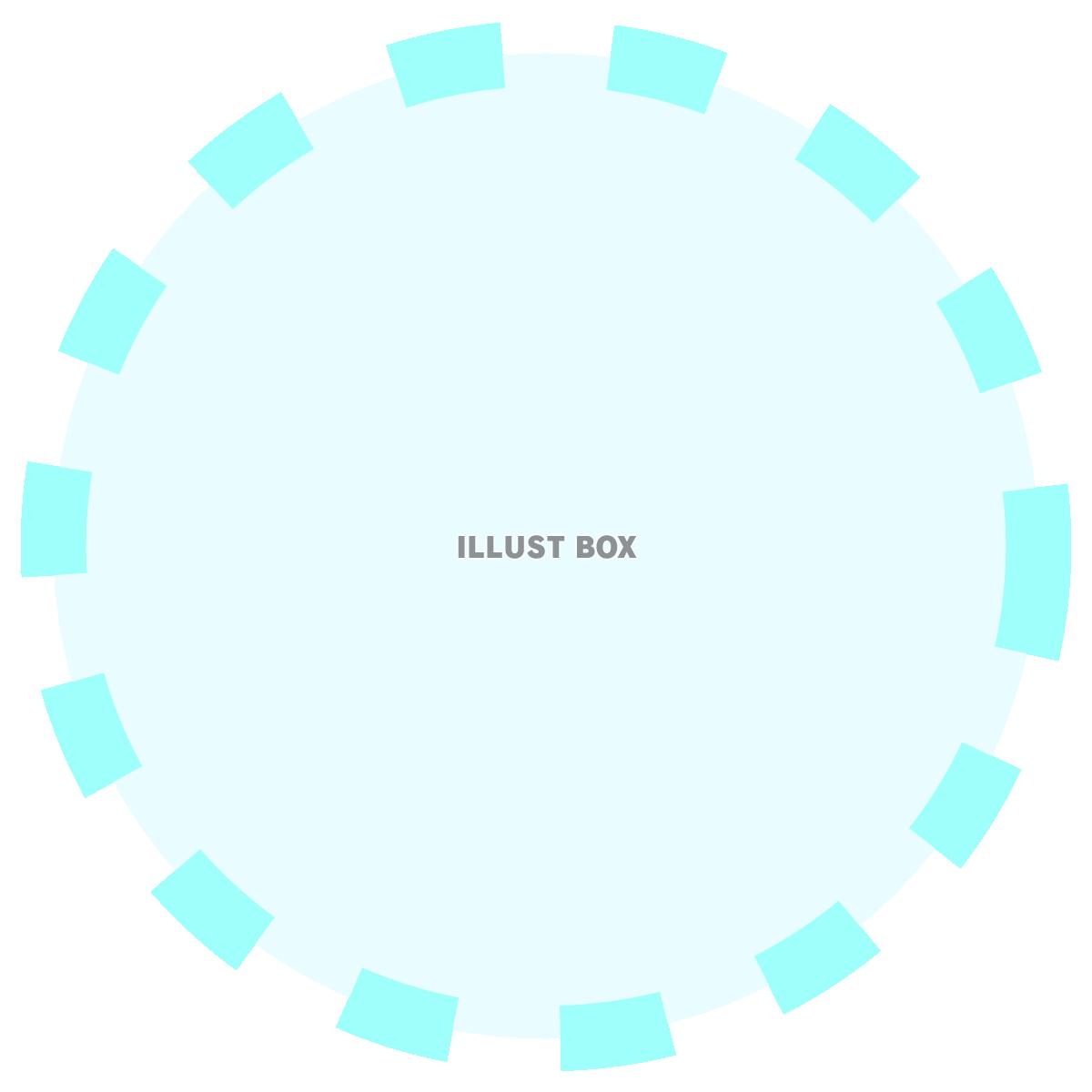 「点線枠」のパステル円形素材_01