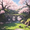 桜の風景イラスト