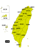3_地図_海外・台湾・分割・緑色・地名