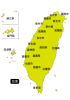 12_地図_海外・台湾・シルエット・緑色・地名