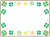 春の四つ葉のクローバーフレーム　透過png