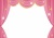 ピンクのカテーン★ピンクの幕★ピンクの舞台幕イラスト