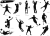 オリンピック競技シルエット（透過PNG）EPSはCS2版