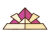 折り紙の兜のイラスト