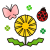たんぽぽと春の虫　透過png