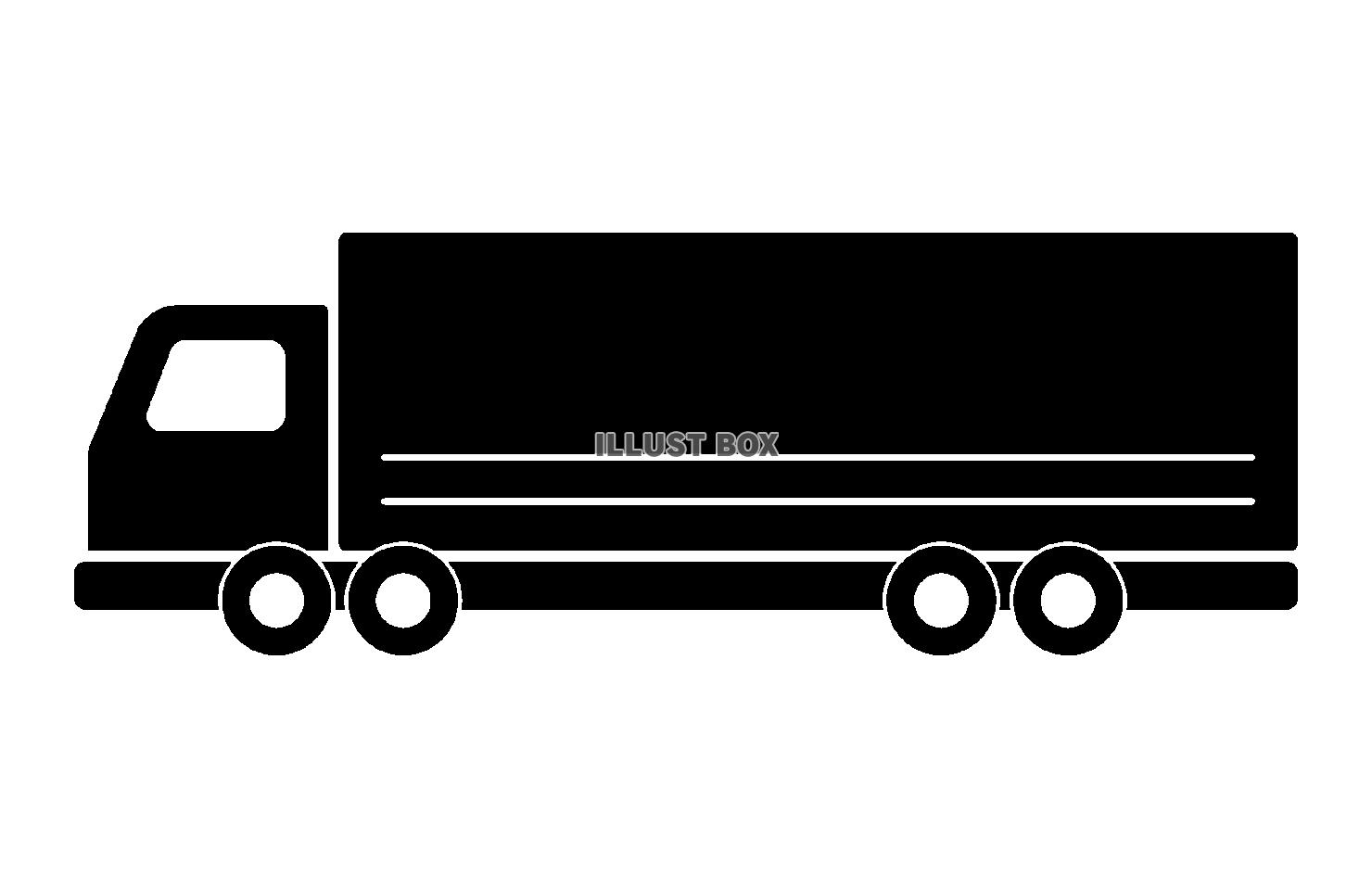 大型トラックのシルエット
