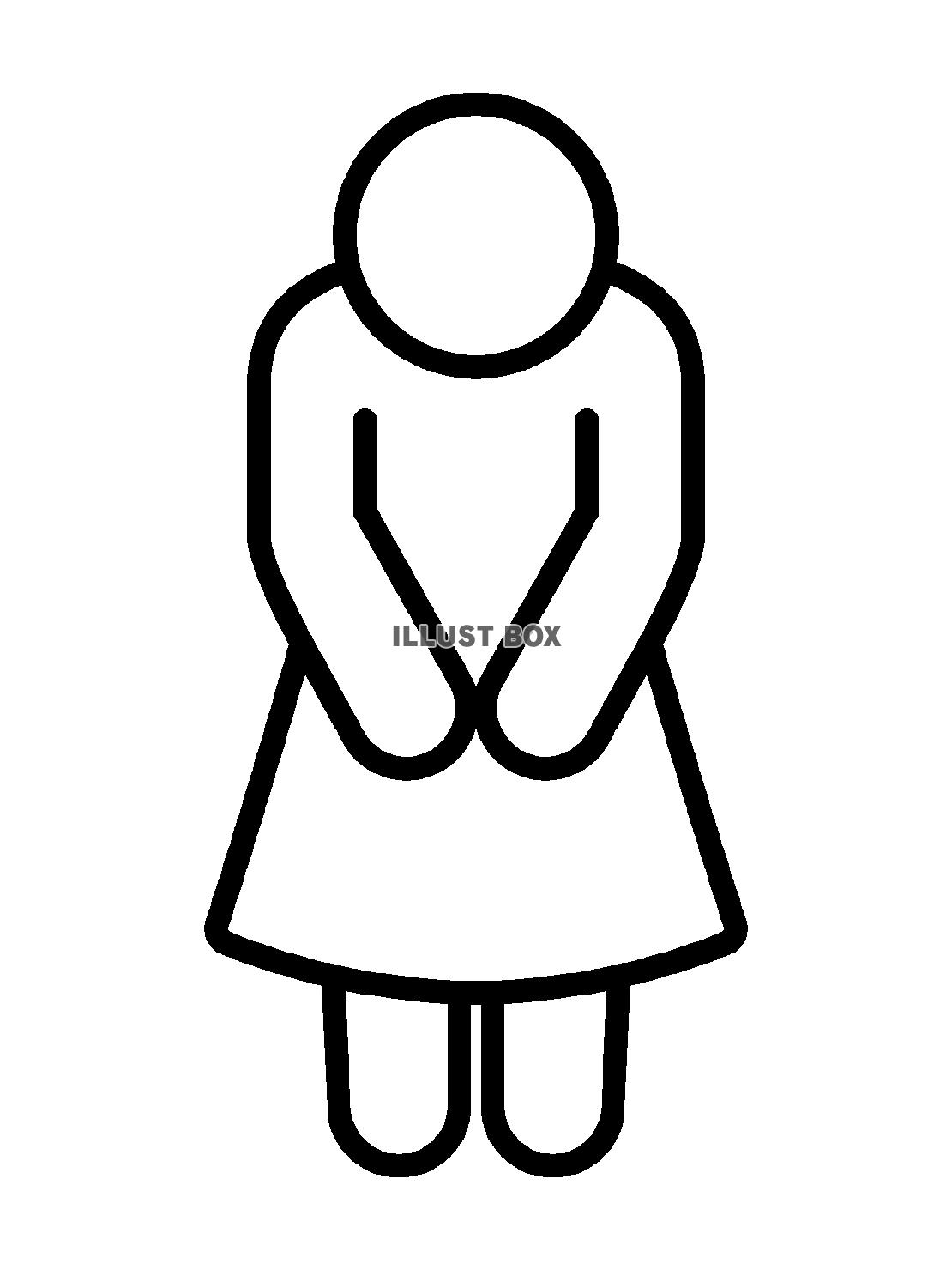 お辞儀する女性