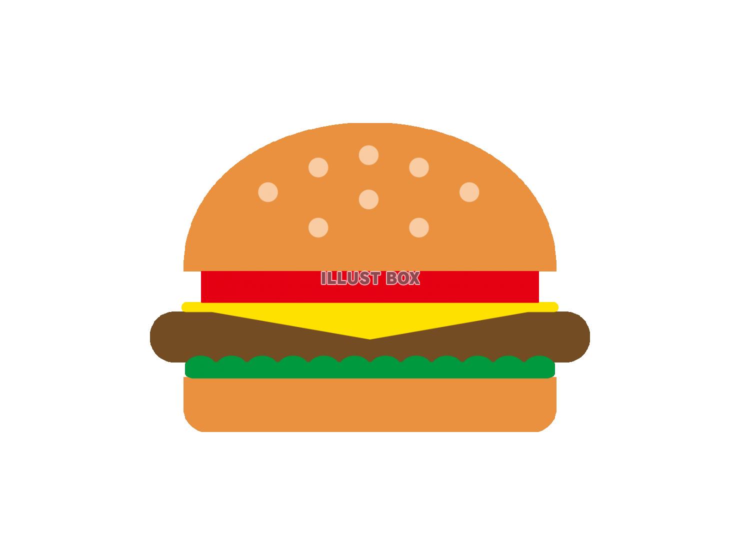 かわいいハンバーガーのイラスト