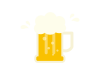 かわいい生ビールのイラスト