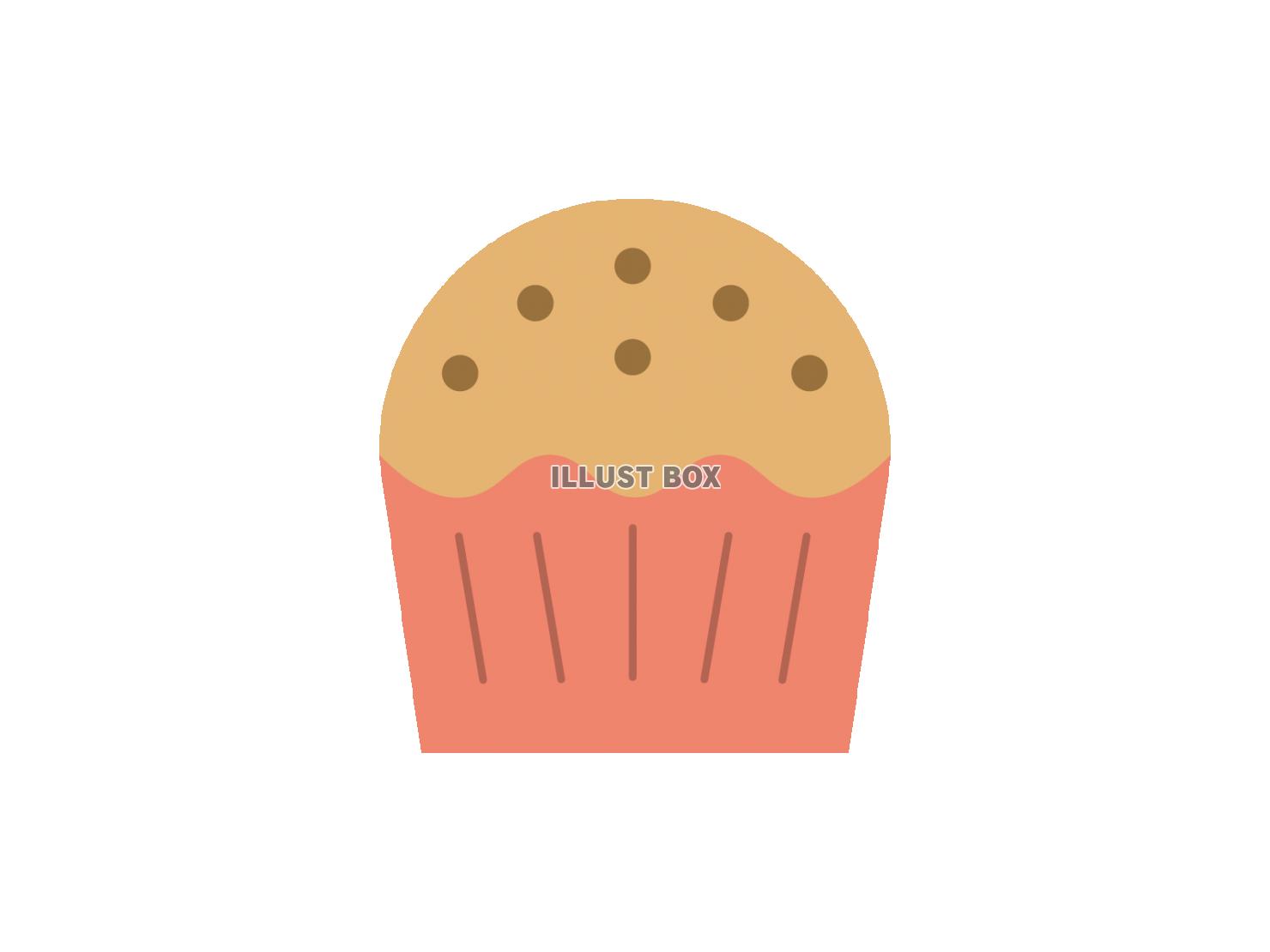 かわいいカップケーキのイラスト