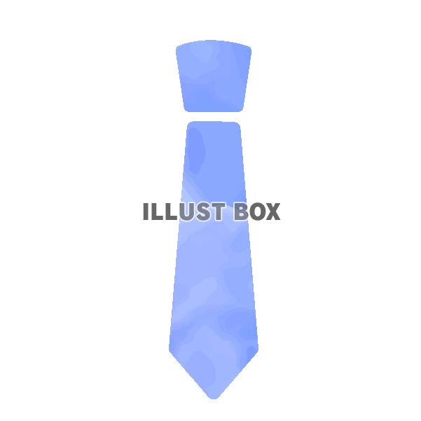 水彩風の青いネクタイ