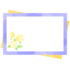 水彩風の黄色い薔薇のメッセージカード