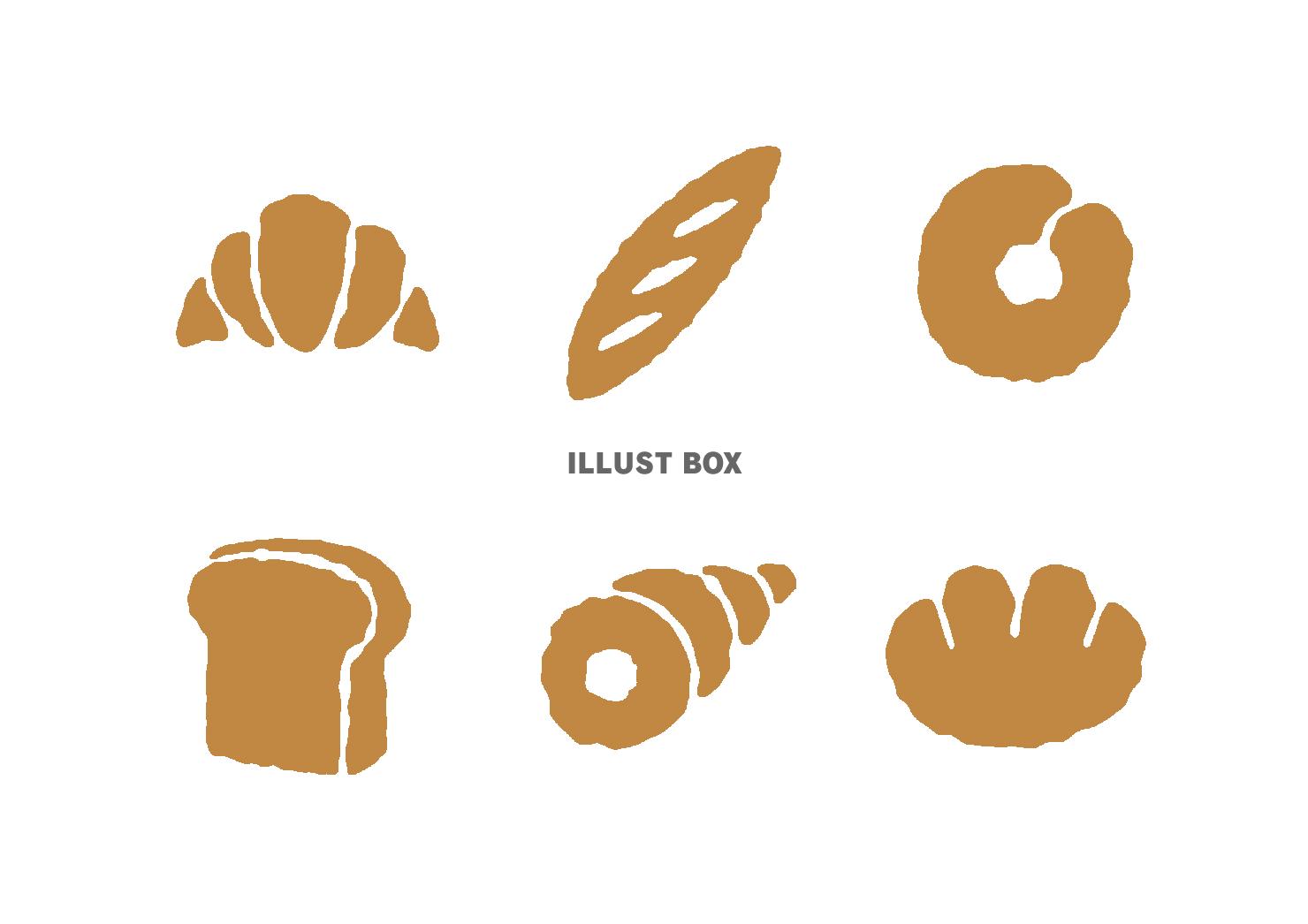 シンプルなパンのイラスト素材