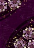 螺鈿風あじさいの和背景タテ紫