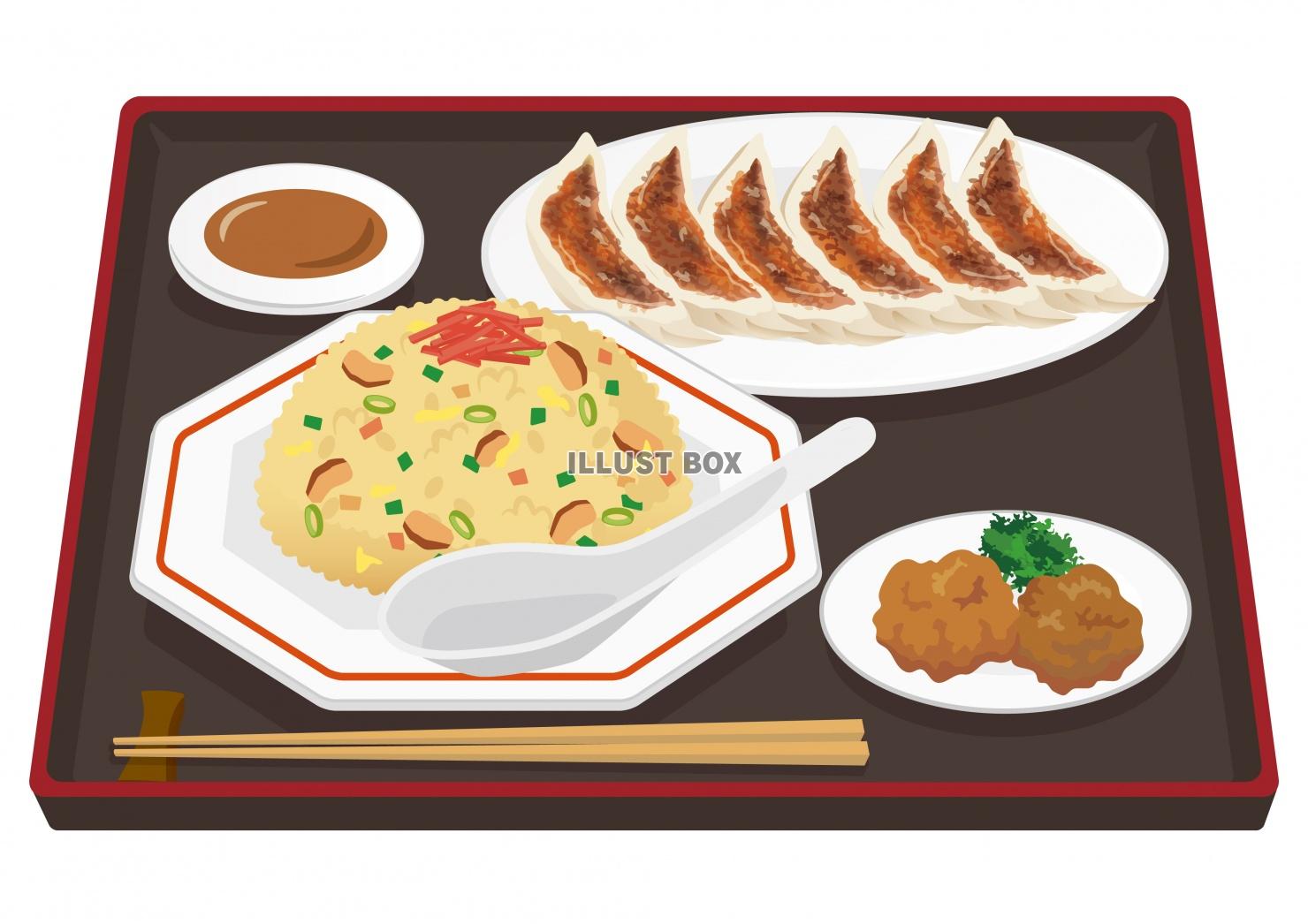 食事★中華料理★炒飯定食★餃子とからあげ