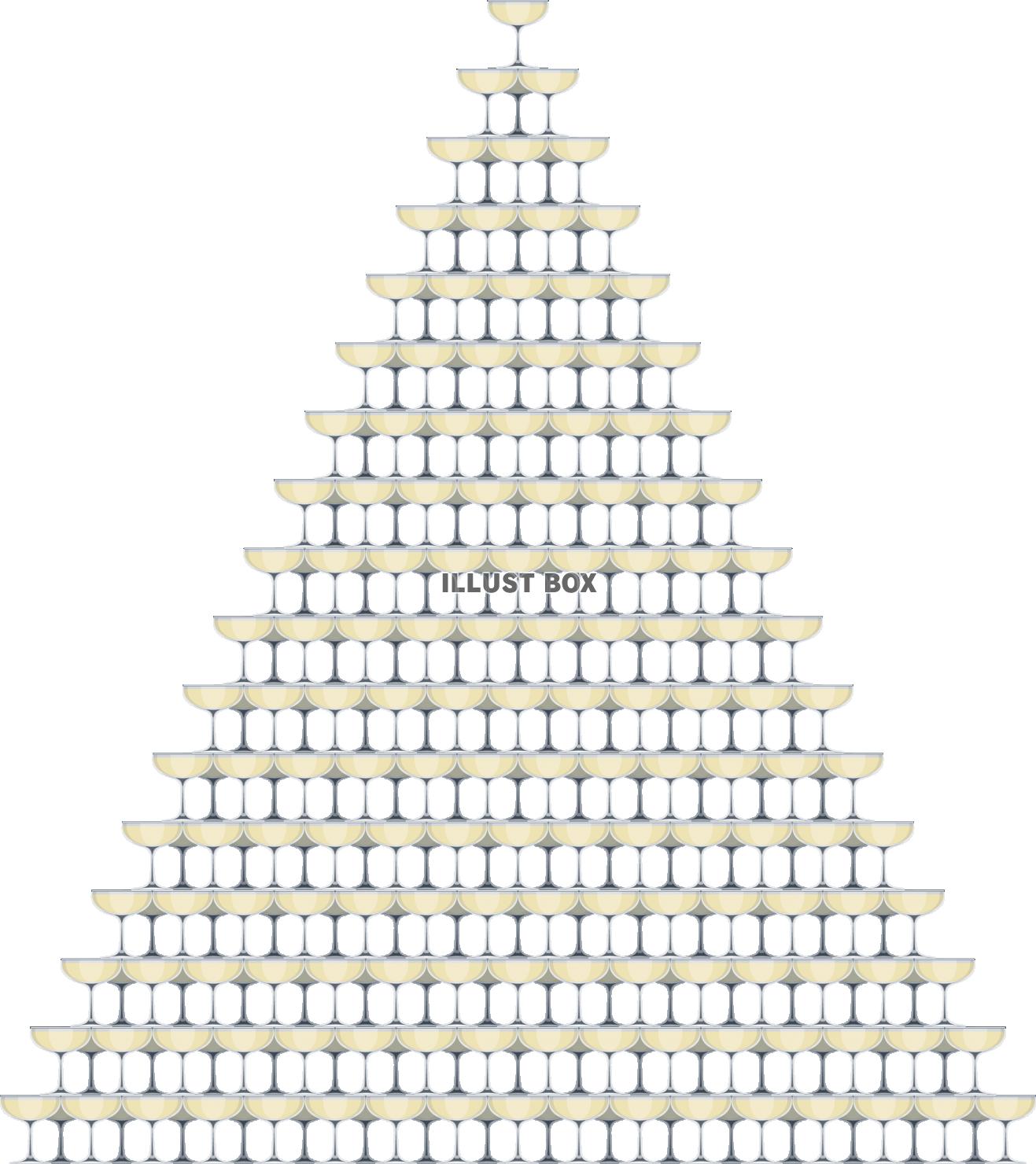  シンプルなシャンパンタワーのイメージ
