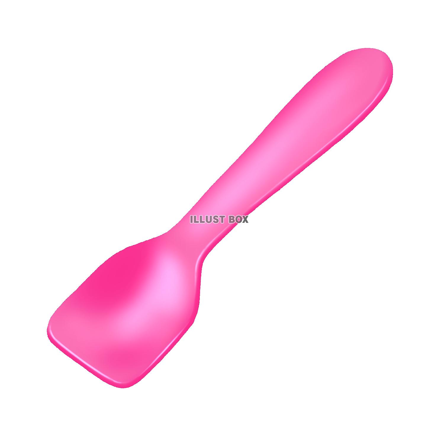 アイスクリーム用スプーン ピンク