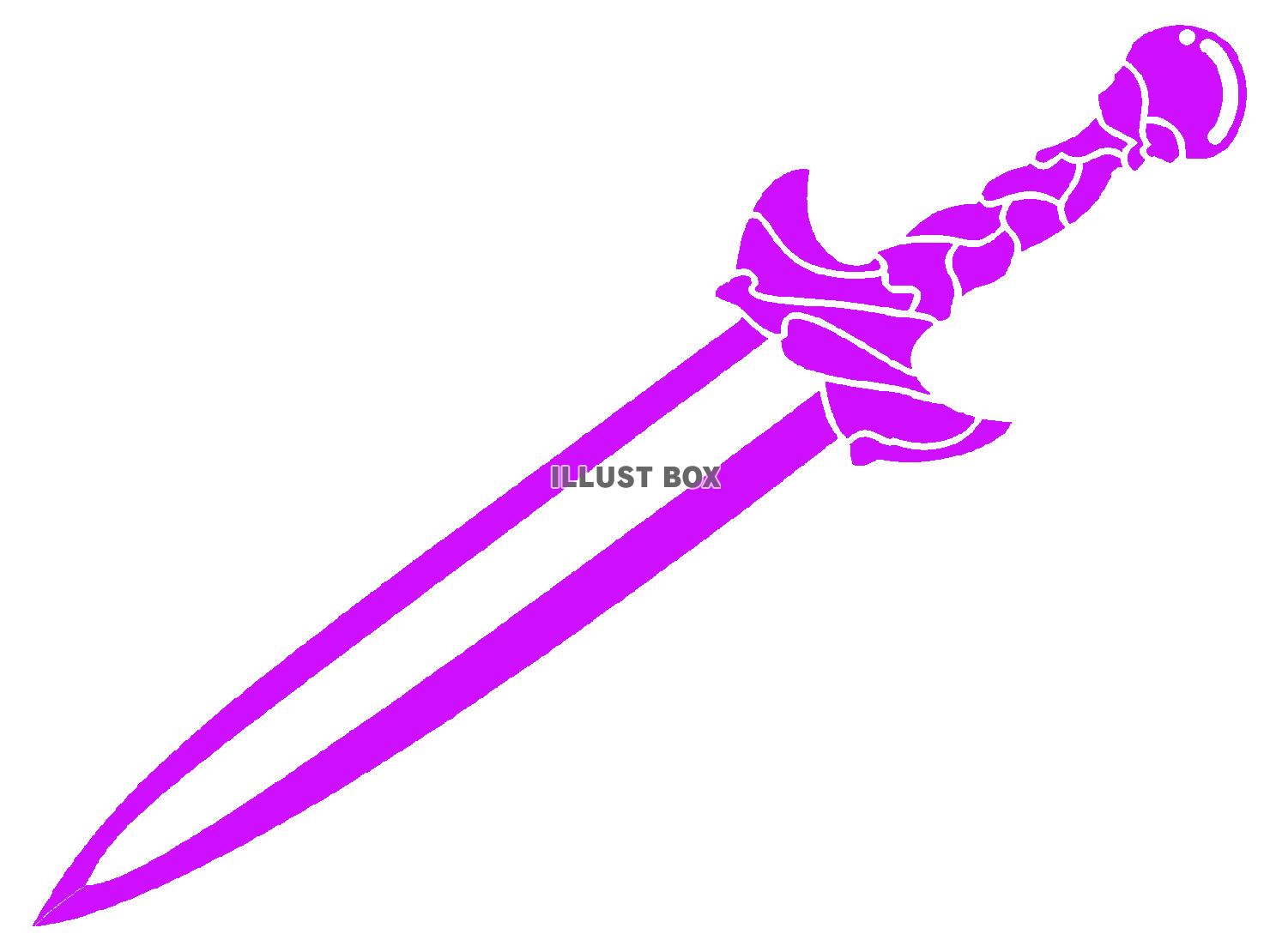 紫色モチーフのアゾット剣のシルエットアイコン