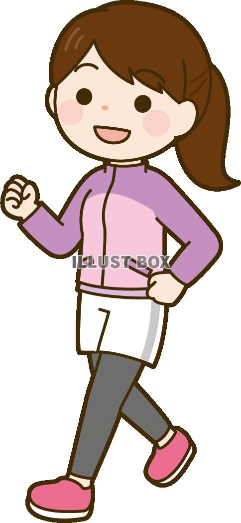ウォーキングをする女性