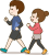 ウォーキングをする男女