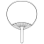 うちわの線画