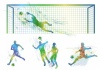 サッカー　シルエットイラストセット