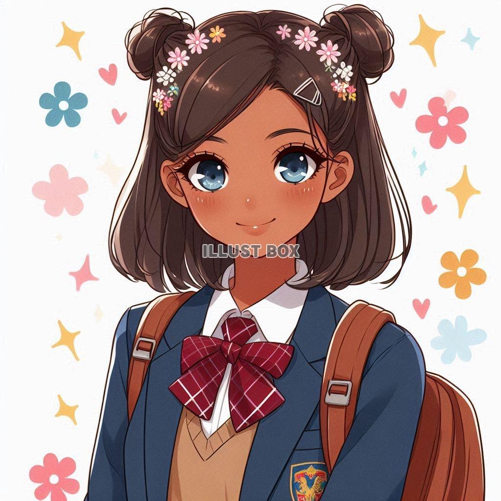 女子高生　イラスト