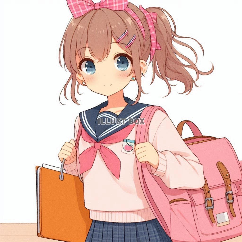 女子高生　イラスト