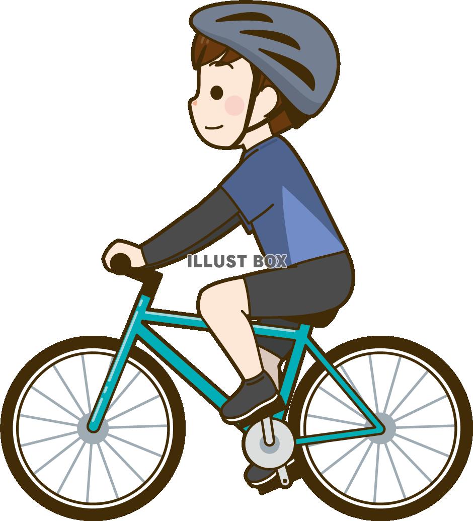 サイクリングをする男性