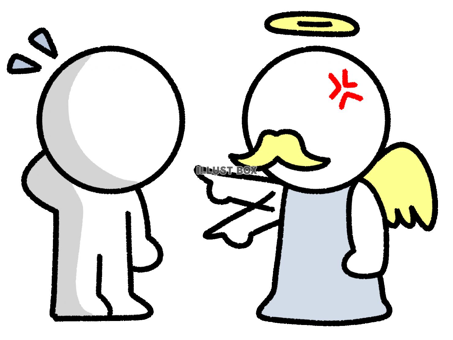 神様に説教される棒人間