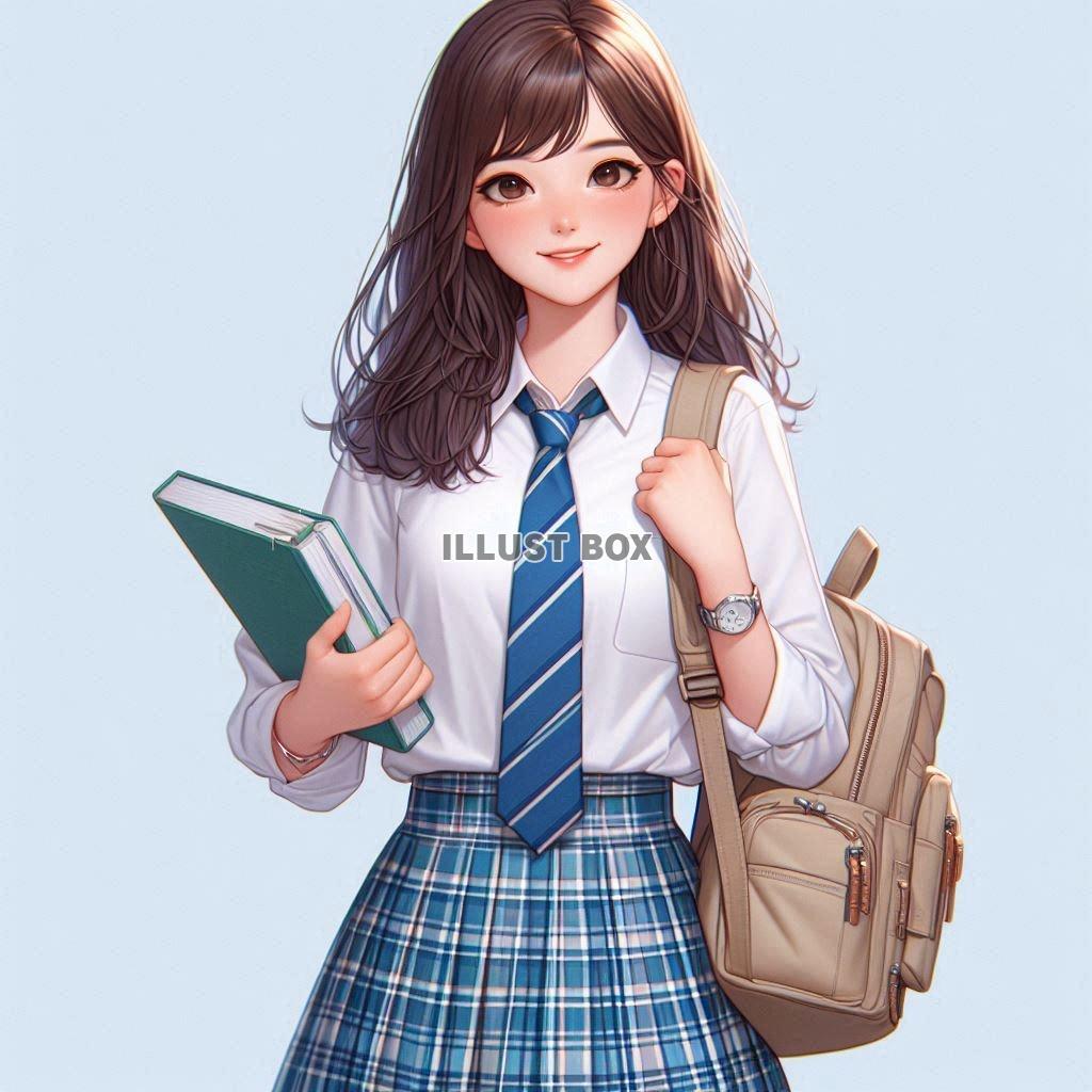女子高生　イラスト