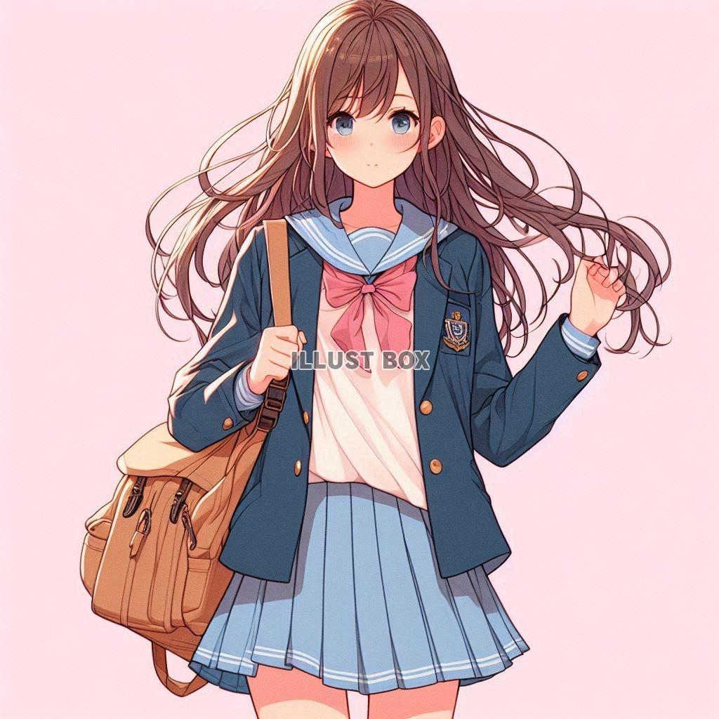 女子高生　イラスト