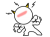 角を生やして怒る棒人間