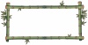 竹の長方形フレーム、七夕の飾りフレーム手書き水彩風イラスト
