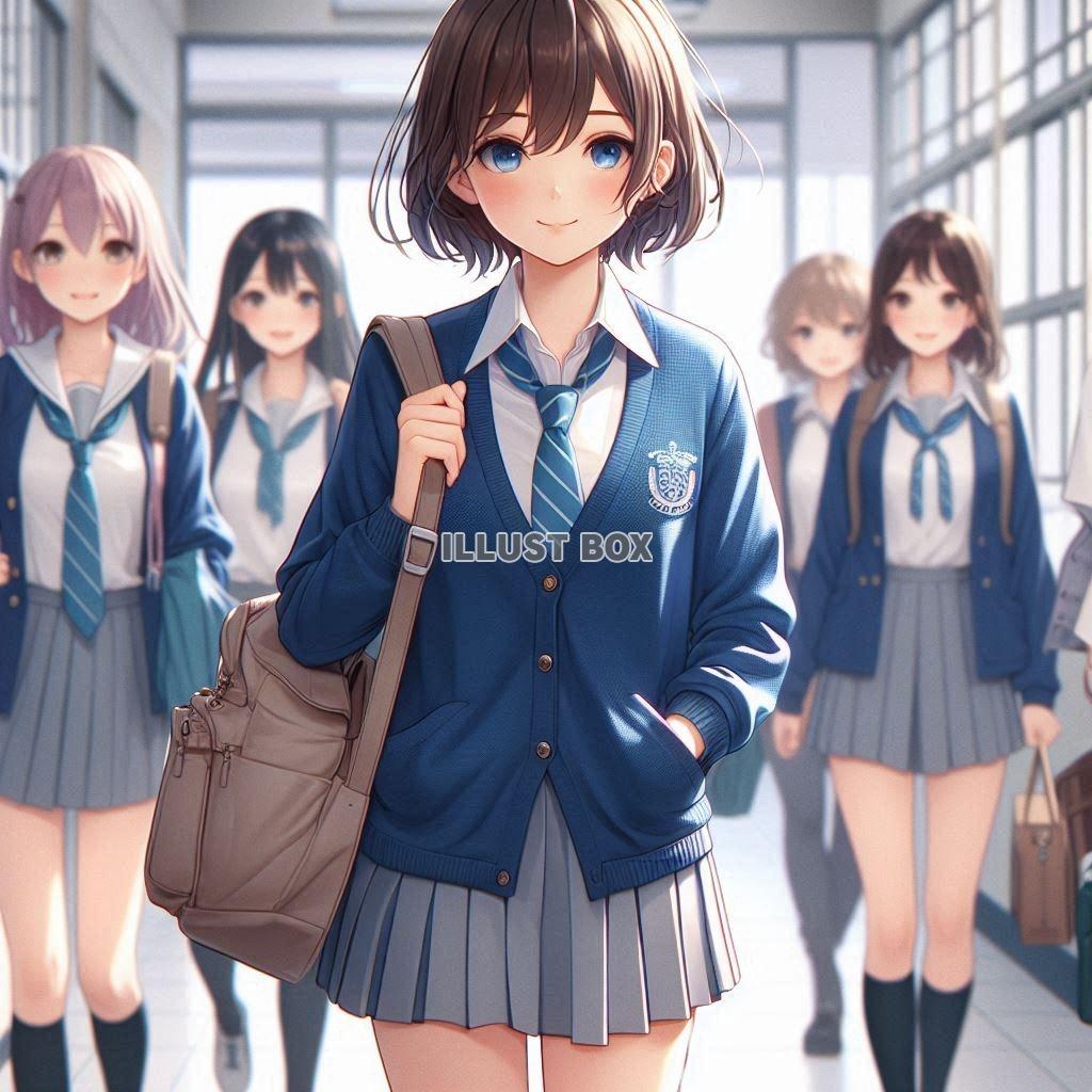女子高生　イラスト