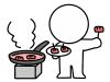 試食させる棒人間