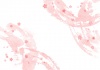 桜とピンク色の水彩波紋背景
