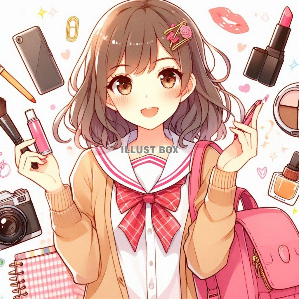女子高生　イラスト