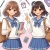 女子高生　イラスト